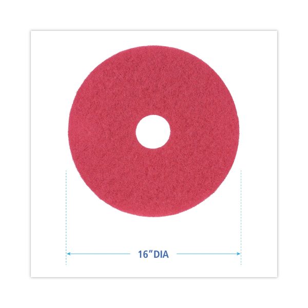 Buffing Floor Pads, 16  Diameter, Red, 5 Carton Online Sale - Image 2