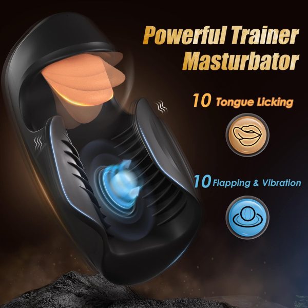 TROI 2 in 1 Tongue Licking and Tapping Penis Trainer Masturbation Toy Discount - Image 4