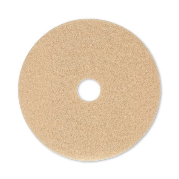 Burnishing Floor Pads, 20  Diameter, Tan, 5 Carton Sale
