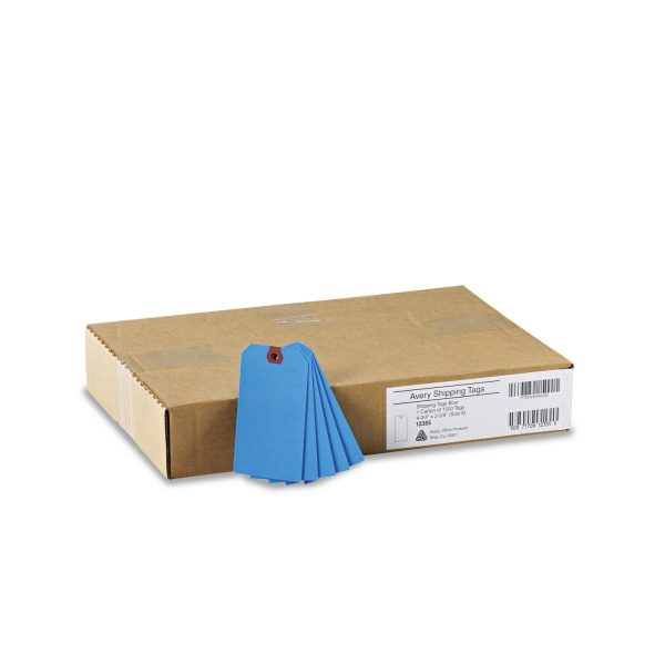 Unstrung Shipping Tags, 11.5 pt Stock, 4.75 x 2.38, Blue, 1,000 Box Online - Image 3