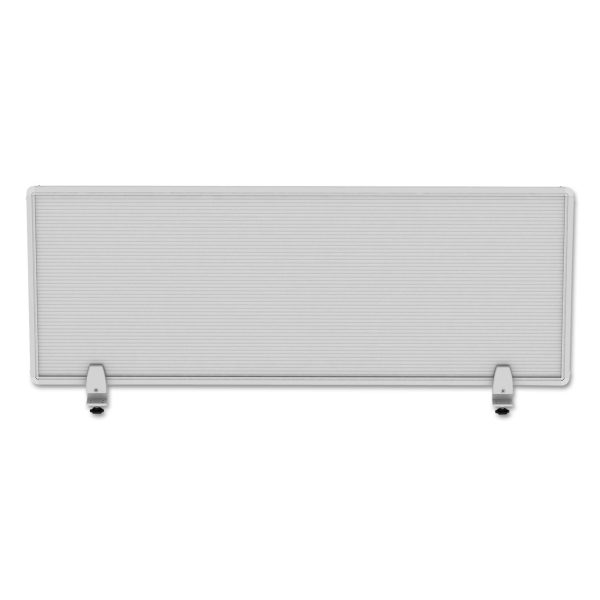 Polycarbonate Privacy Panel, 47w x 0.5d x 18h, Silver Clear For Sale - Image 3