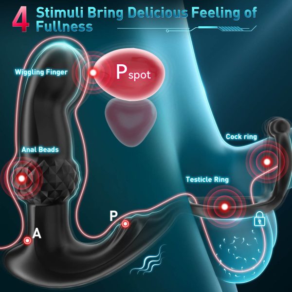 VICTOR| Wigging and Vibrating Remote Control Anal Toy Cheap - Image 5
