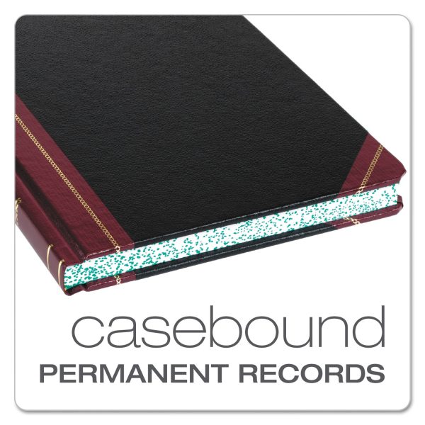 Extra-Durable Bound Book, Single-Page Record-Rule Format, Black Maroon Gold Cover, 10.13 x 7.78 Sheets, 300 Sheets Book Fashion - Image 2