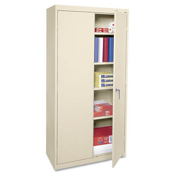 Economy Assembled Storage Cabinet, 36w x 18d x 72h, Putty Online Hot Sale