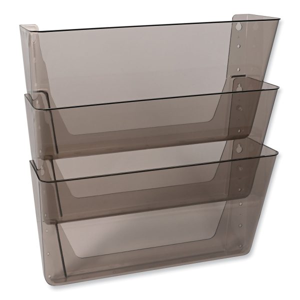 DocuPocket Three-Pocket File Partition Set, 3 Sections, Letter Size, 13  x 7  x 20 , Smoke, 3 Set Online - Image 3