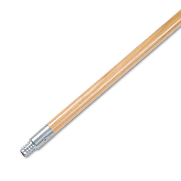 Metal Tip Threaded Hardwood Broom Handle, 0.94  dia x 60 , Natural Online now