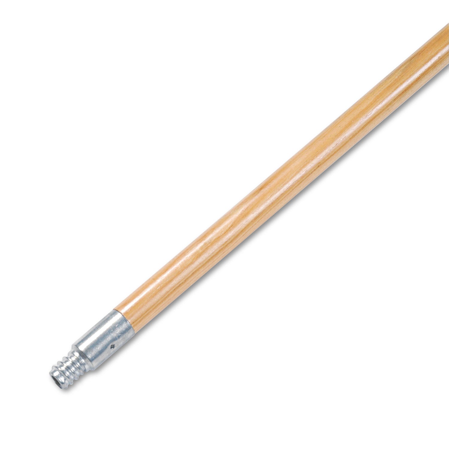 Metal Tip Threaded Hardwood Broom Handle, 0.94  dia x 60 , Natural Online now