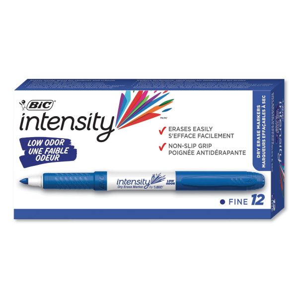 Intensity Low Odor Fine Point Dry Erase Marker, Fine Bullet Tip, Blue, Dozen Online Hot Sale