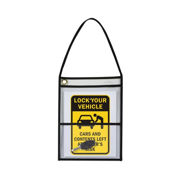 2-Pocket Shop Ticket Holder w Setrap, Black Stitching, 150-Sheet, 9 x 12, 15 Box Cheap - Image 4
