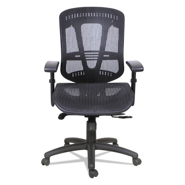 Alera Eon Series Multifunction Mid-Back Suspension Mesh Chair, Supports Up to 275 lb, 17.51  to 21.25  Seat Height, Black Discount - Image 2