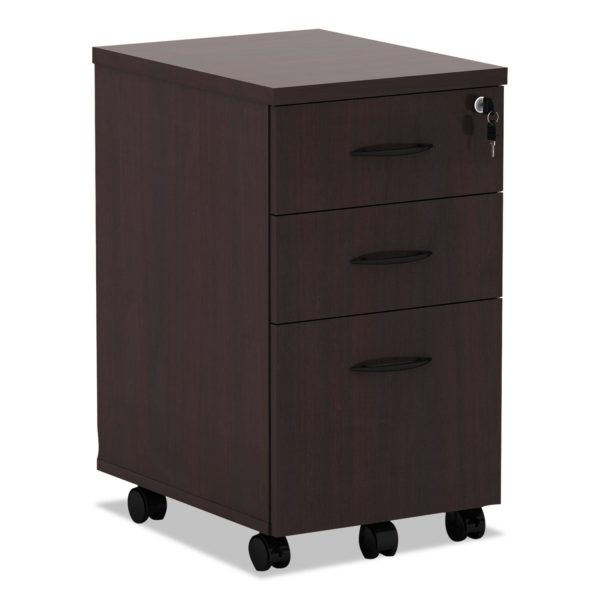 Alera Valencia Series Mobile Pedestal File, Left Right, 3-Drawers: Box Box File, Legal Letter, Mahogany, 15.88 x 20.5 x 28.38 Fashion