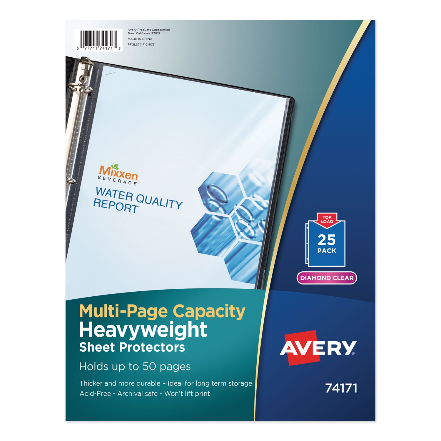 Multi-Page Top-Load Sheet Protectors, Heavy Gauge, Letter, Clear, 25 Pack Online Sale