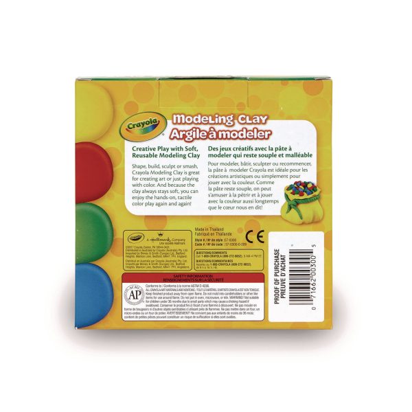 Modeling Clay Assortment, 4 oz of Each Color Blue Green Red Yellow, 1 lb Hot on Sale - Image 2