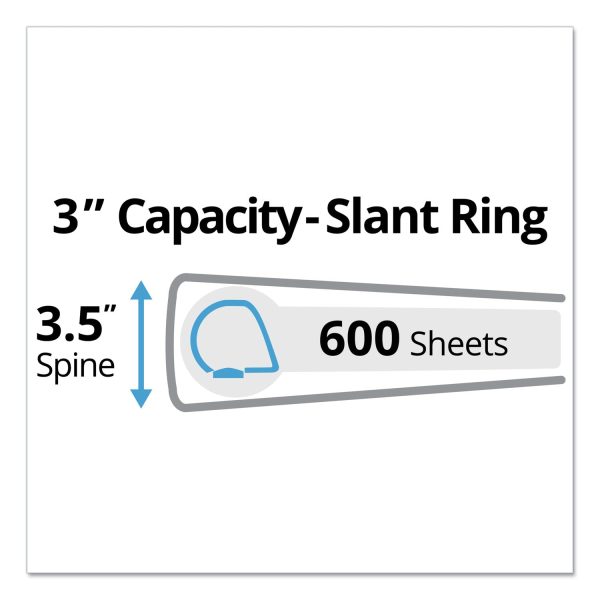 Durable Non-View Binder with DuraHinge and Slant Rings, 3 Rings, 3  Capacity, 11 x 8.5, Red Online - Image 2