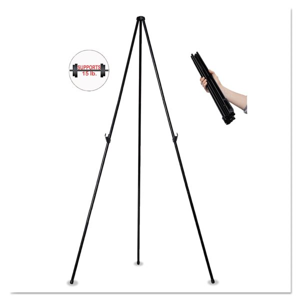 Instant Easel, 61.5  High, Black, Steel, Heavy-Duty Online Hot Sale
