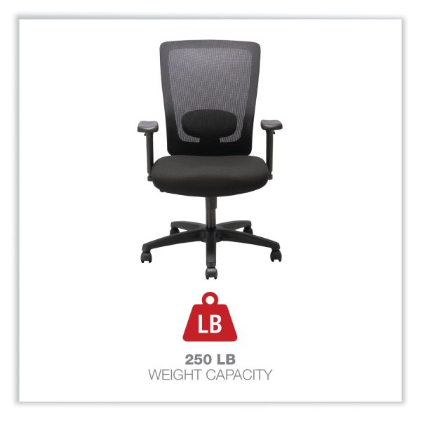 Alera Envy Series Mesh High-Back Multifunction Chair, Supports Up to 250 lb, 16.88  to 21.5  Seat Height, Black Discount - Image 4