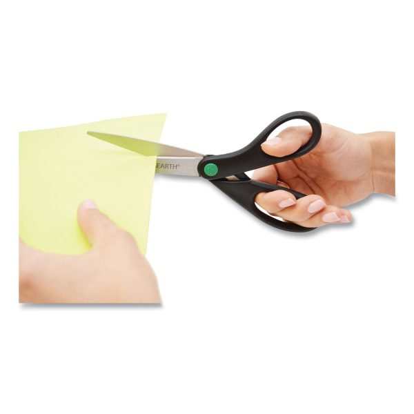 KleenEarth Scissors, 8  Long, 3.25  Cut Length, Black Straight Handles, 2 Pack on Sale - Image 4