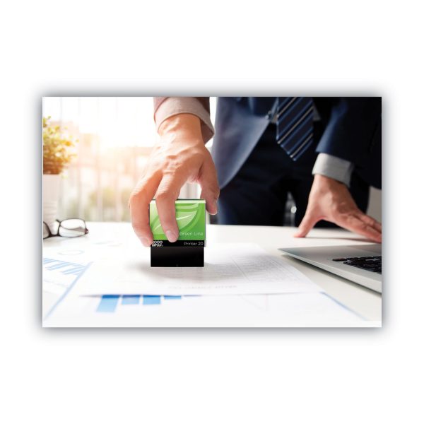 Green Line Message Stamp, Paid, 1.5 x 0.56, Red Online Hot Sale - Image 4