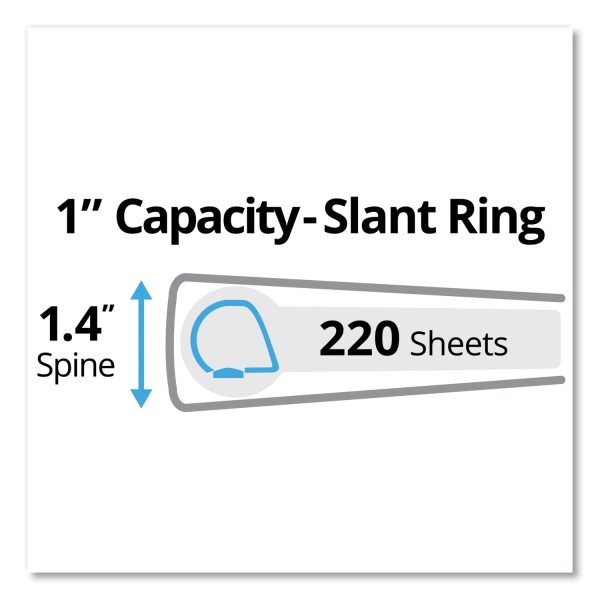 Durable Non-View Binder with DuraHinge and Slant Rings, 3 Rings, 1  Capacity, 11 x 8.5, Red Cheap - Image 2