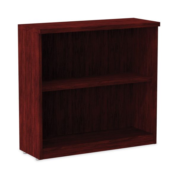 Alera Valencia Series Bookcase, Two-Shelf, 31.75w x 14d x 29.5h, Mahogany on Sale