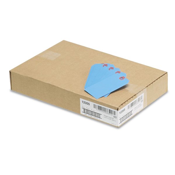 Unstrung Shipping Tags, 11.5 pt Stock, 4.75 x 2.38, Blue, 1,000 Box Online - Image 2