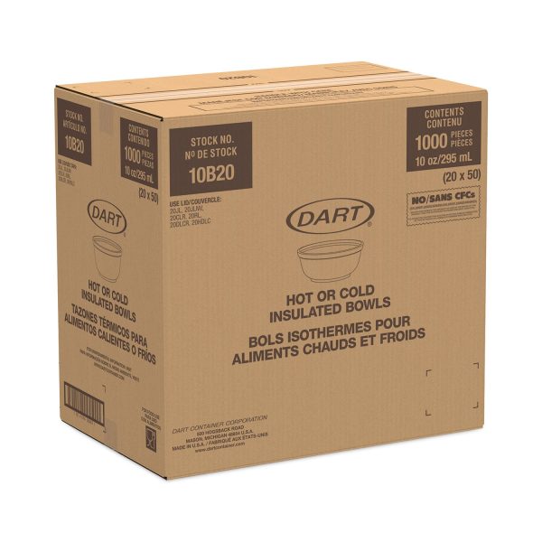 Foam Bowls, 10 oz, White, 50 Pack, 20 Packs Carton Discount - Image 4
