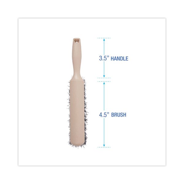 Counter Brush, Black Polypropylene, 4.5  Brush, 3.5  Tan Plastic Handle Fashion - Image 2