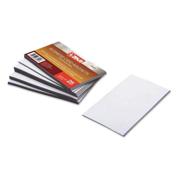 Business Card Magnets, 2 x 3.5, White, Adhesive Coated, 25 Pack For Discount