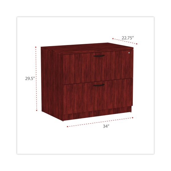 Alera Valencia Series Lateral File, 2 Legal Letter-Size File Drawers, Mahogany, 34  x 22.75  x 29.5 Supply - Image 4
