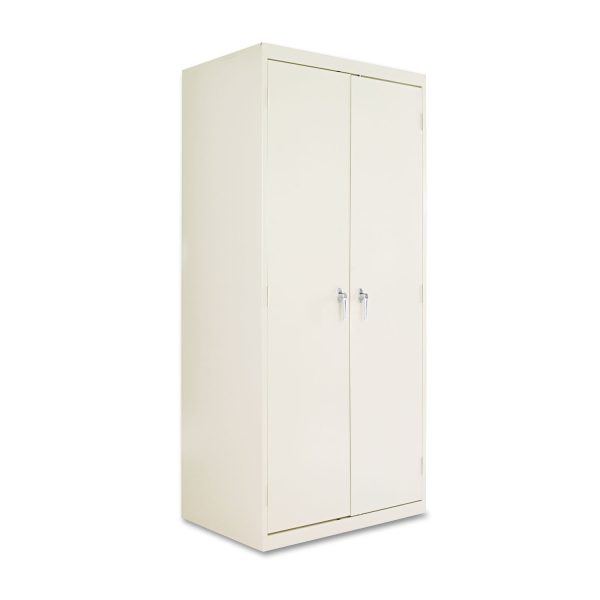 Assembled 78  High Heavy-Duty Welded Storage Cabinet, Four Adjustable Shelves, 36w x 24d, Putty Fashion