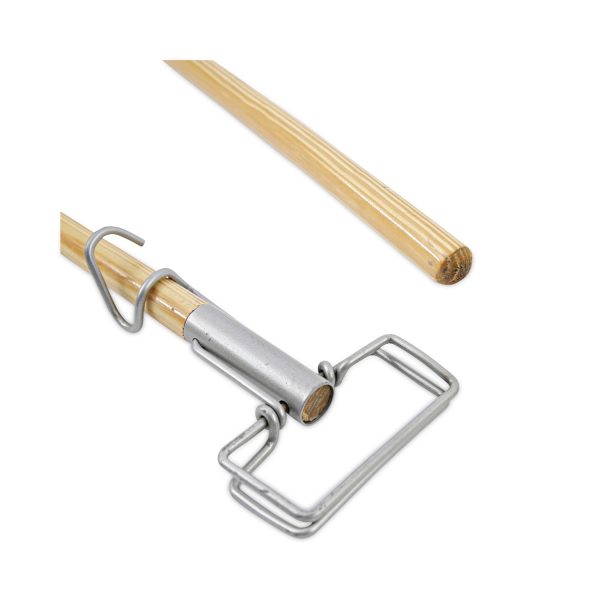 Spring Grip Metal Head Mop Handle for Most Mop Heads, Wood, 60 , Natural Online Hot Sale - Image 4