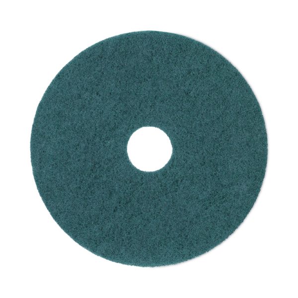 Heavy-Duty Scrubbing Floor Pads, 17  Diameter, Green, 5 Carton on Sale