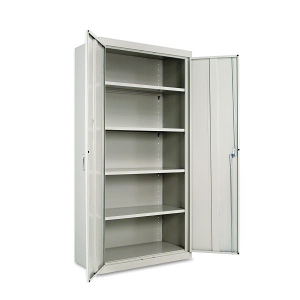 Assembled 72  High Heavy-Duty Welded Storage Cabinet, Four Adjustable Shelves, 36w x 18d, Light Gray Hot on Sale