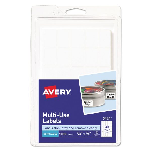 Removable Multi-Use Labels, Handwrite Only, 0.63 x 0.88, White, 30 Sheet, 35 Sheets Pack, (5424) For Cheap