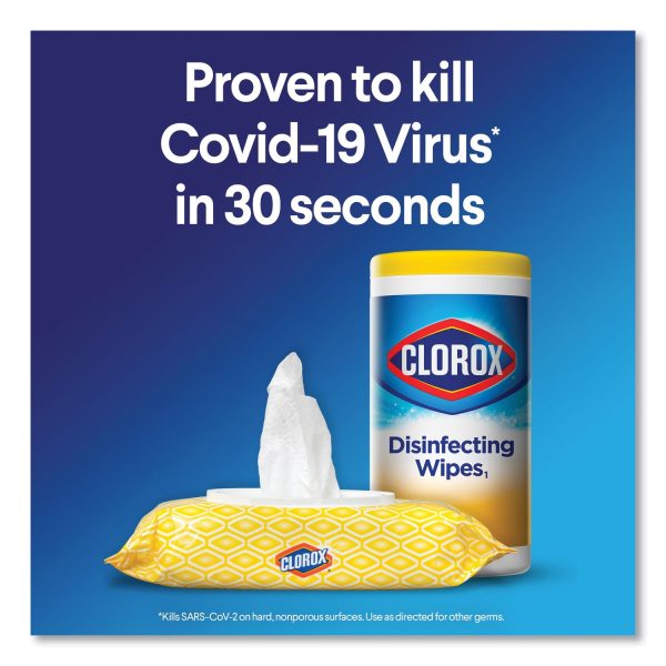 Disinfecting Wipes, 1-Ply, 7 x 8, Fresh Scent Citrus Blend, White, 35 Canister, 3 Canisters Pack Supply - Image 4