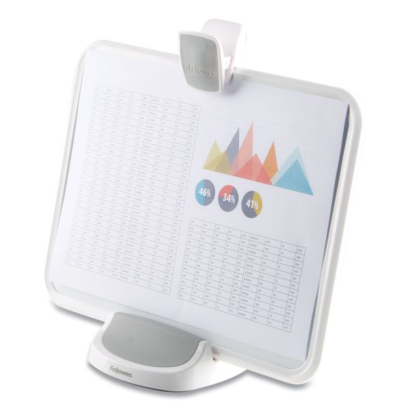 I-Spire Series Document Lift, 100 Sheet Capacity, ABS Plastic High Impact Polystyrene, White Gray Fashion - Image 2