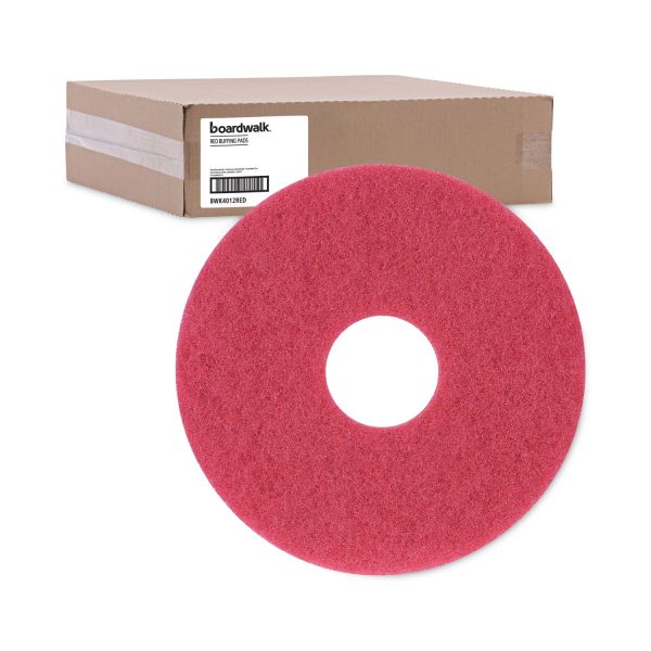 Buffing Floor Pads, 12  Diameter, Red, 5 Carton Hot on Sale - Image 5