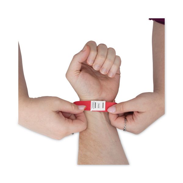 Crowd Management Wristbands, Sequentially Numbered, 10  x 0.75 , Red, 100 Pack Cheap - Image 5