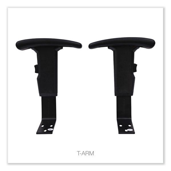 Optional Height-Adjustable T-Arms for Alera Essentia and Interval Series Chairs, Black, 2 Set on Sale - Image 5