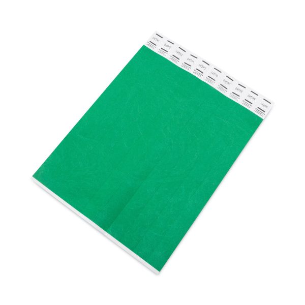 Crowd Management Wristbands, Sequentially Numbered, 9.75  x 0.75 , Green, 500 Pack Discount - Image 2