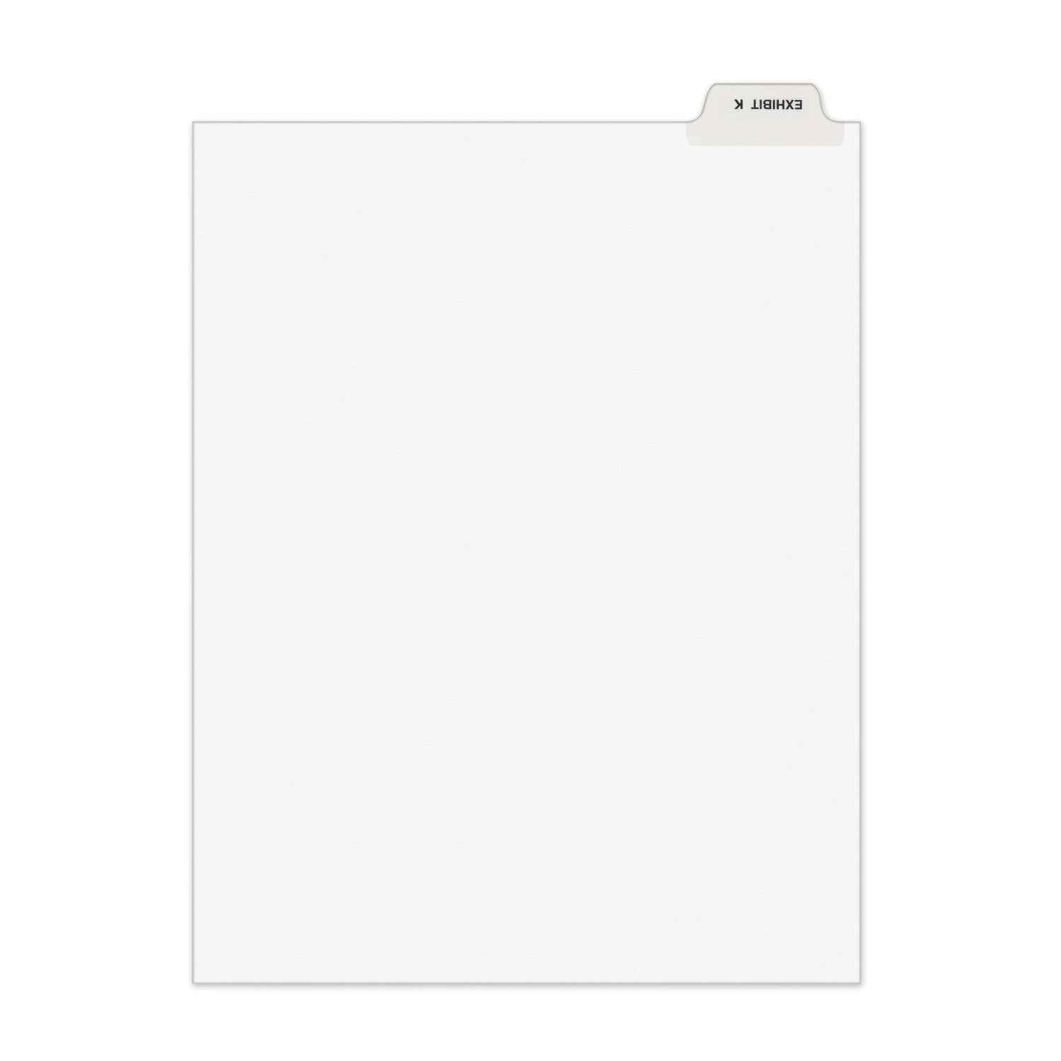 Avery-Style Preprinted Legal Bottom Tab Divider, 26-Tab, Exhibit K, 11 x 8.5, White, 25 PK Fashion