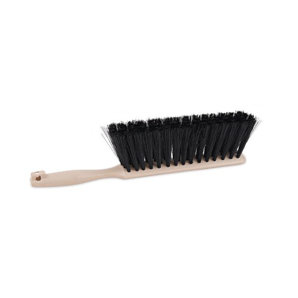 Counter Brush, Black Polypropylene, 4.5  Brush, 3.5  Tan Plastic Handle Fashion