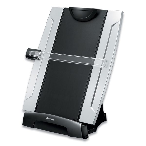 Office Suites Desktop Copyholder with Memo Board, 150 Sheet Capacity, Plastic, Black Silver For Discount - Image 4