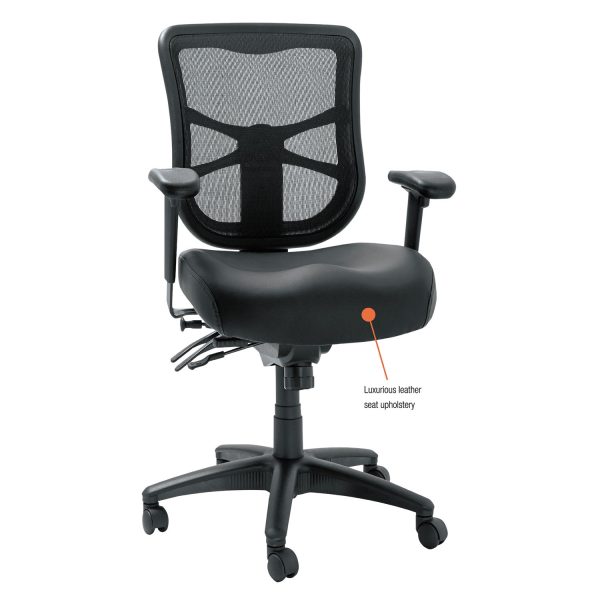 Alera Elusion Series Mesh Mid-Back Multifunction Chair, Supports Up to 275 lb, 17.7  to 21.4  Seat Height, Black For Cheap - Image 2