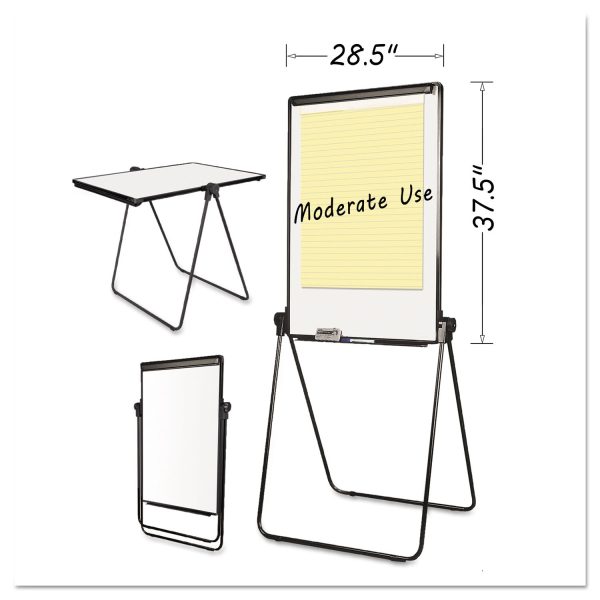 Folds-to-a-Table Melamine Easel, 28.5 x 37.5, White, Steel Laminate Cheap