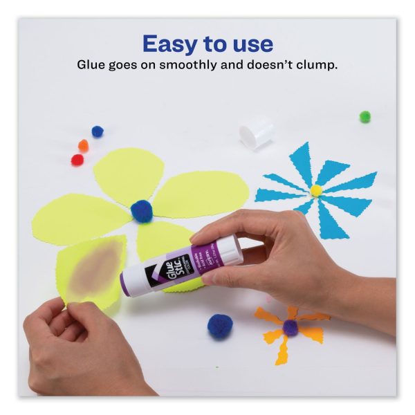 Permanent Glue Stic, 1.27 oz, Applies Purple, Dries Clear Fashion - Image 4