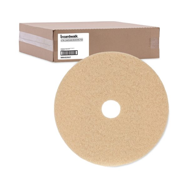 Burnishing Floor Pads, 20  Diameter, Tan, 5 Carton Sale - Image 5
