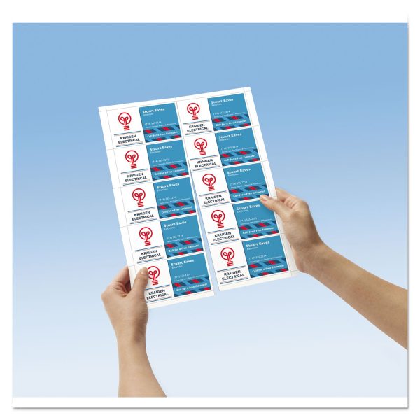 Magnetic Business Cards, Inkjet, 2 x 3.5, White, 30 Cards, 10 Cards Sheet, 3 Sheets Pack Cheap - Image 4