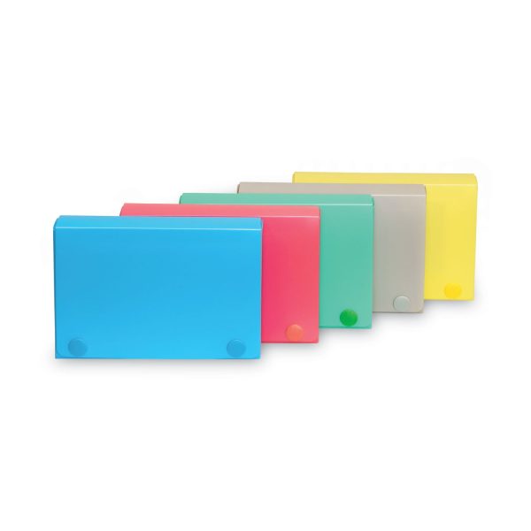 Index Card Case, Holds 100 3 x 5 Cards, 5.38 x 1.25 x 3.5, Polypropylene, Assorted Colors Fashion