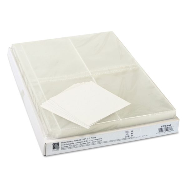 Clear Photo Pages for Eight 3.5 x 5 Photos, 3-Hole Punched, 11.25 x 8.13, 50 Box For Sale - Image 3